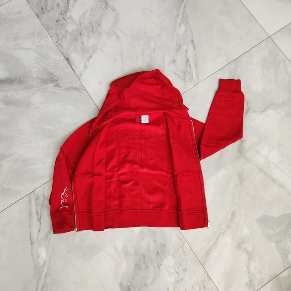 Red Billabong zip hoodie women's M - Picture 3 of 6